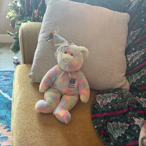 Colorful Plush Ty Beanie Baby Birthday Bear